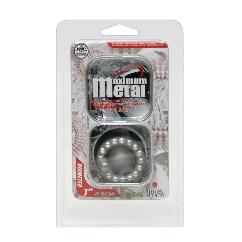 Metalový perlový erekční kroužek NMC