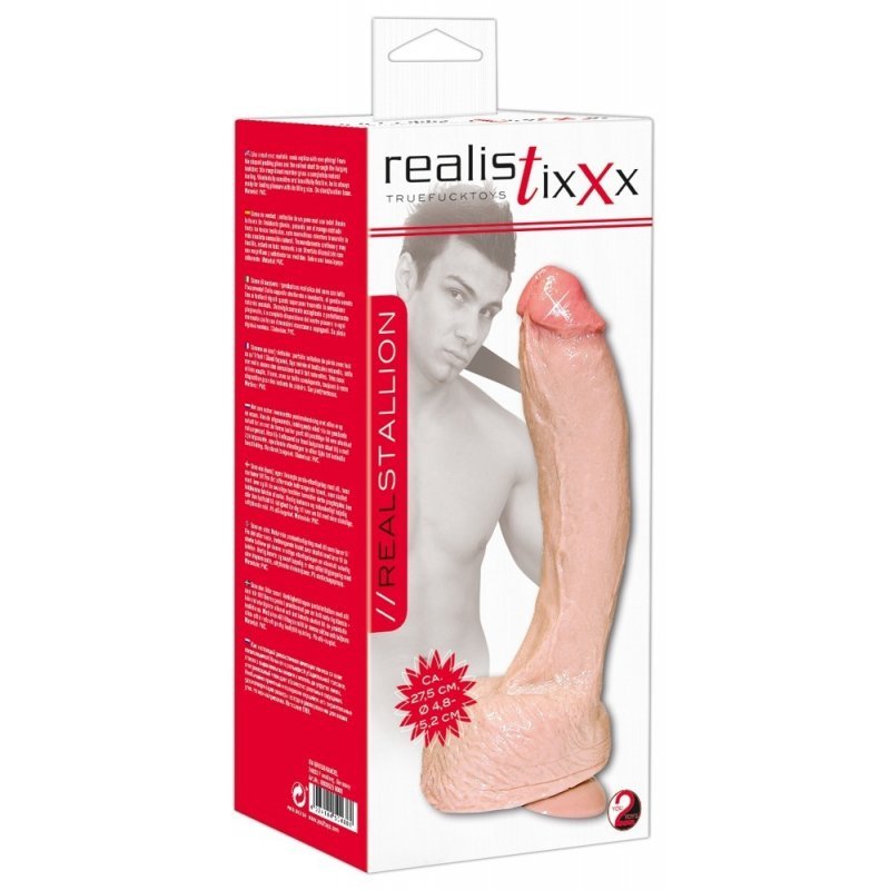 Realistické dildo s přísavkou Big Dong Flesh 27,5 cm Realistixxx