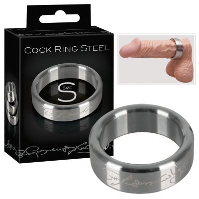 Ocelový erekční kroužek Cock Ring Steel S
