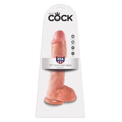 Dildo 10" s varlaty tělové