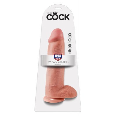 Dildo 12" s varlaty tělové