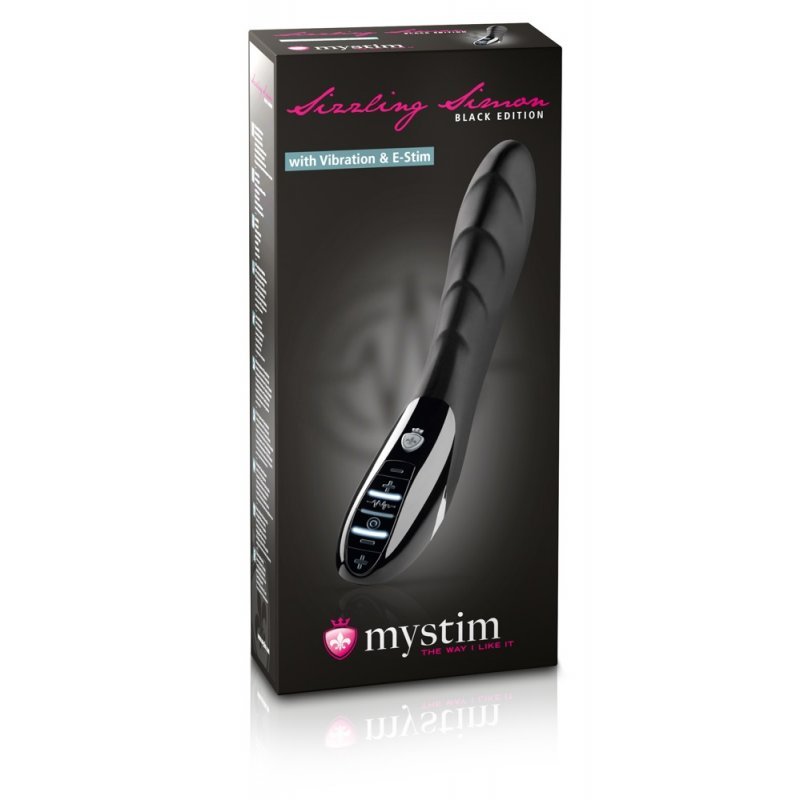 Luxusní vibrátor Sizzling Simon Black Edition Mystim