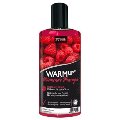 Hřejivý masážní olej WarmUp maliny 150ml