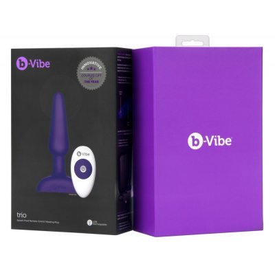 Anální kolík b-Vibe trio plus fialový
