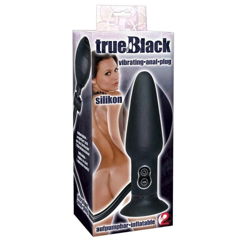 Anální kolík nafukovací True black You2Toys