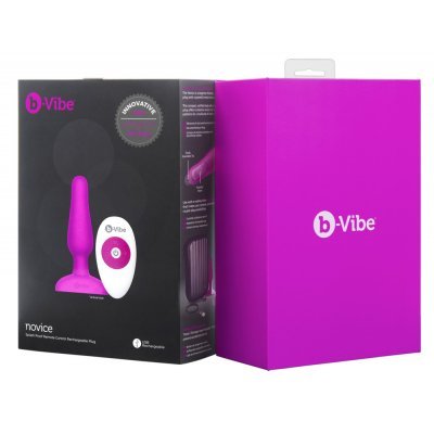 Vibrační anální kolík b-Vibe fuchsiová 9 cm