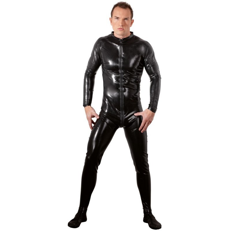 Latexový jumpsuit pro muže na zip M LATE X