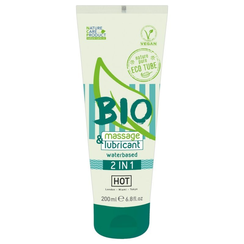 Lubrikační a masážní gel HOT BIO na vodní bázi 200 ml HOT