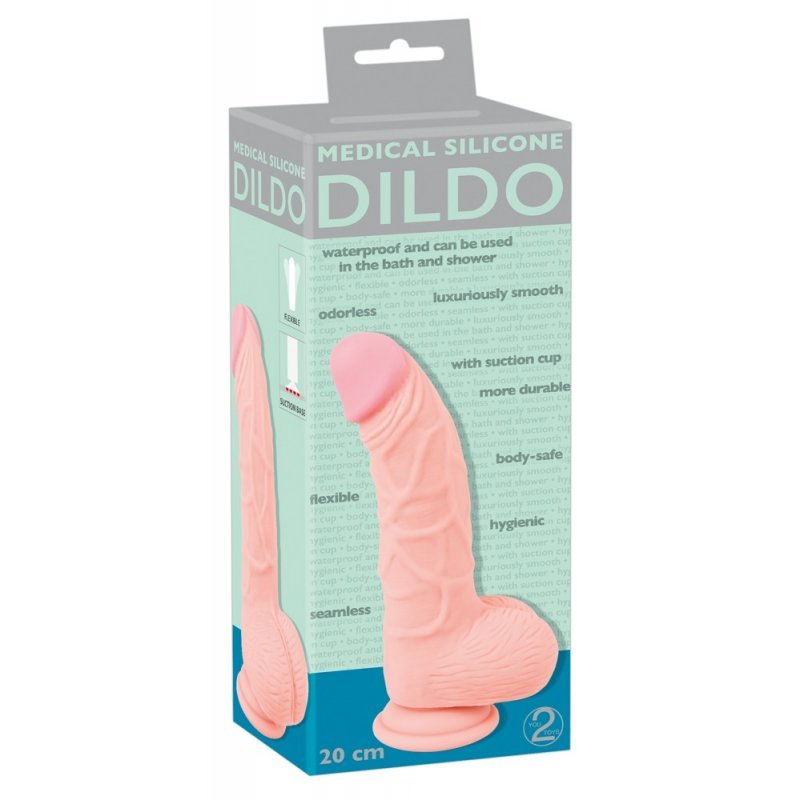 Medical Silicone Dildo 20 cm Medical Silicone