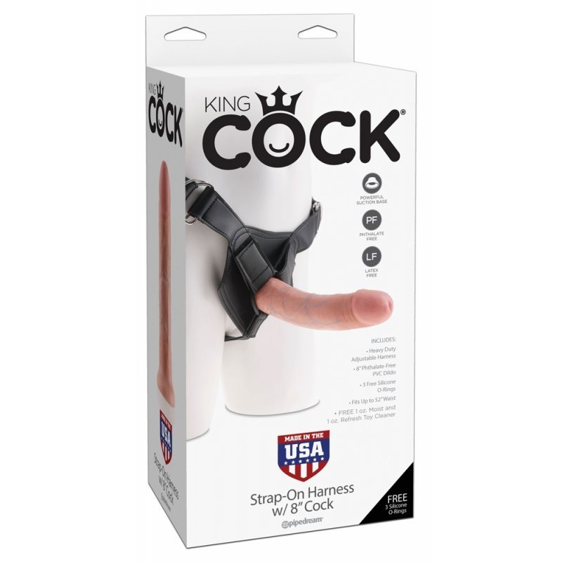 Pipedream King Cock Strap-on Harness w/ 8" Cock