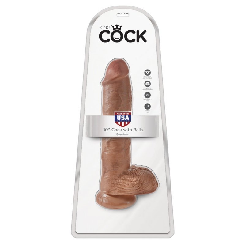 King Cock 10 inch Vibr./with Bals