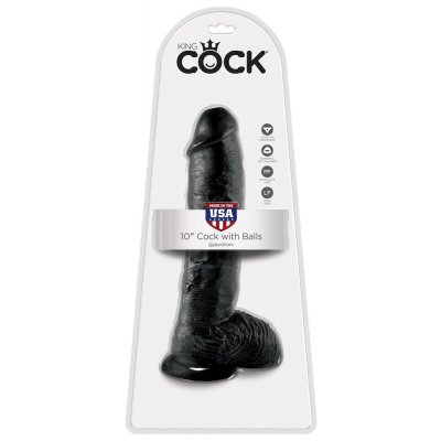 Dildo 10" s varlaty černé