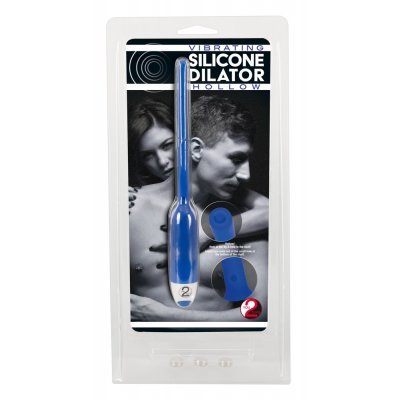 Vibrační silikonový dilatátor modrý