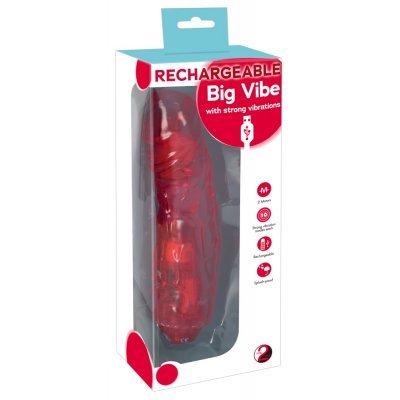Vibrátor se silnými vibracemi červený Y2T Rechargeable Big Vibe