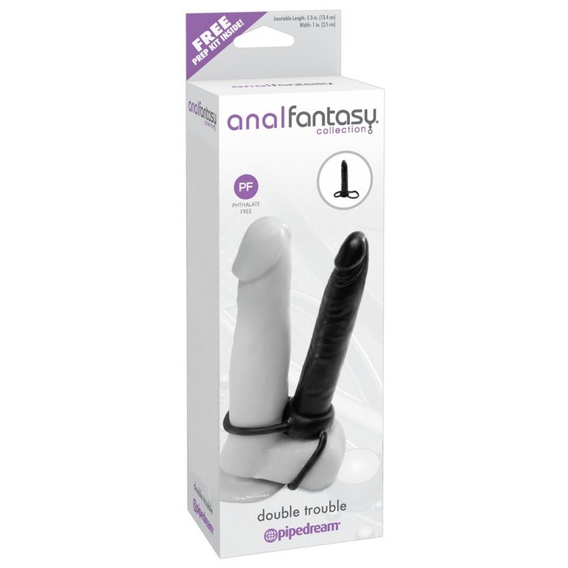 Nasazovací dildo černé analfantasy collection