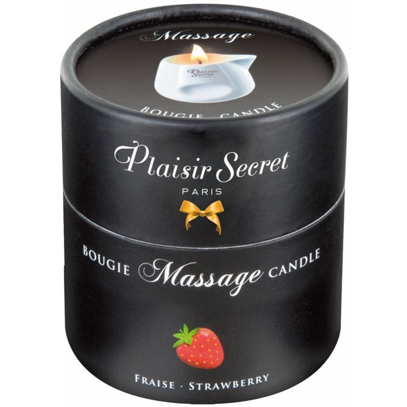 Massage Candle Strawberry 80ml Plaisir Secret