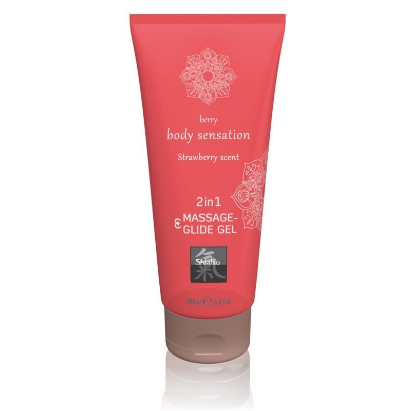 Gel 2in1 Strawberry 200ml HOT Shiatsu