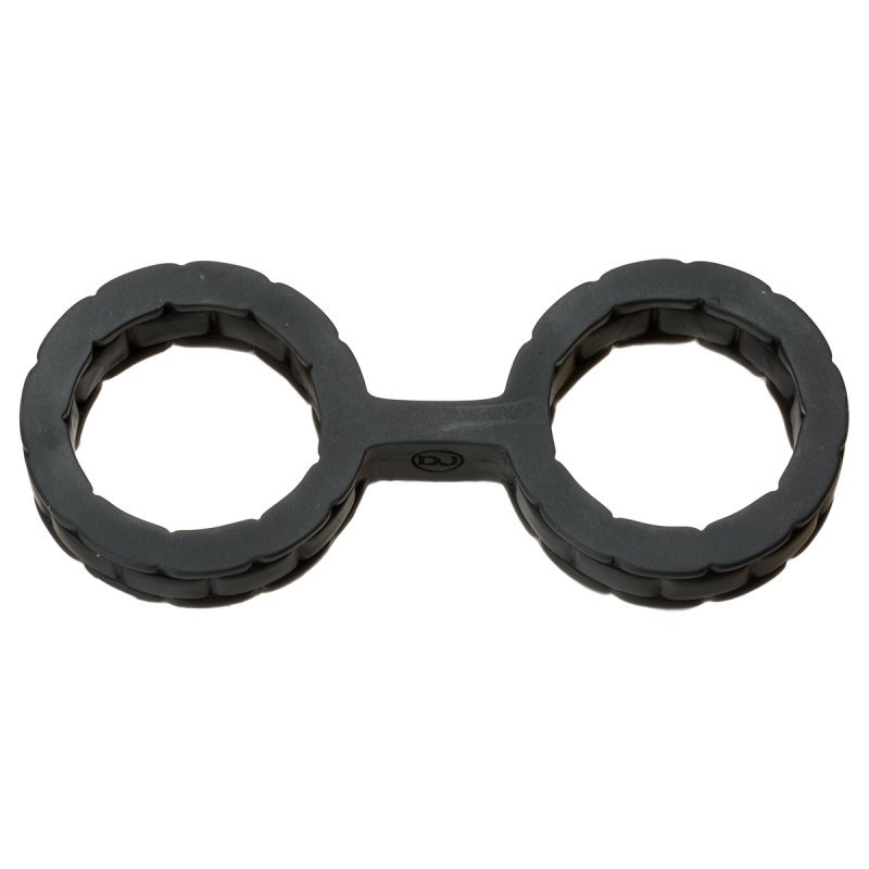 Japanese Bondage Silicone Handcuffs - Black Japanese Bondage