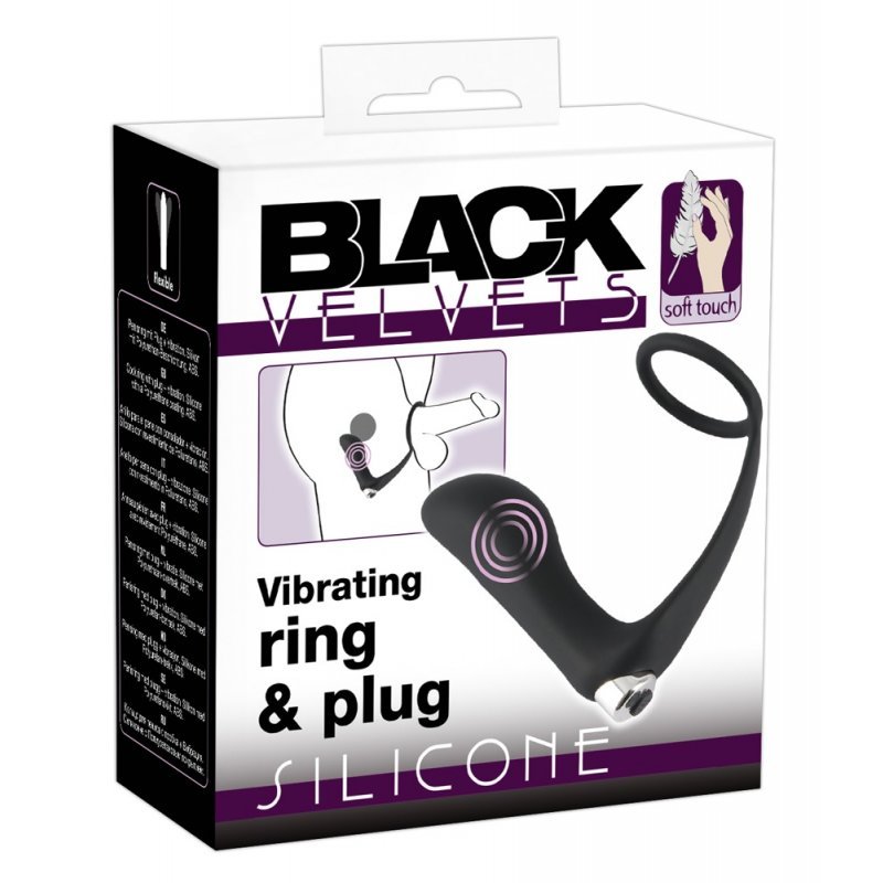 BV Vibrating ring a plug Black Velvets
