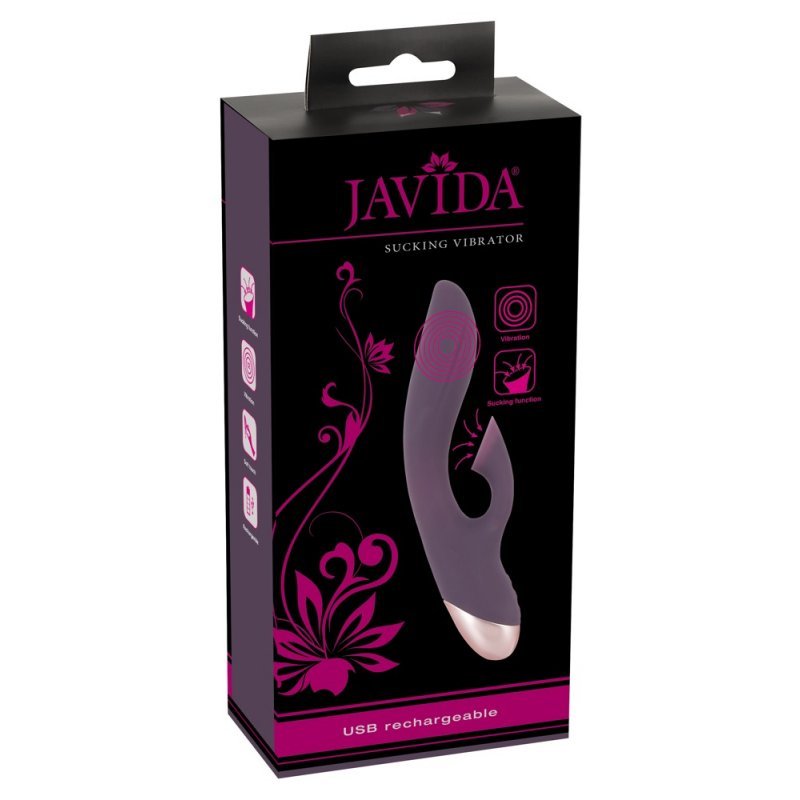 Silikonový vibrátor s přísavskou na klitoris Javida JAVIDA