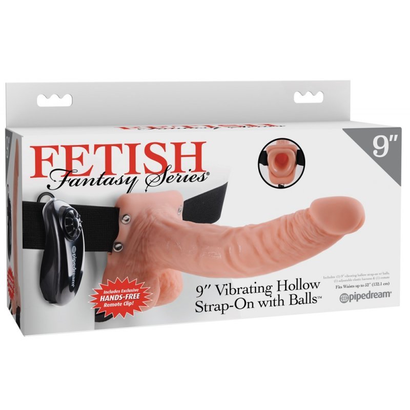 Připínaci vibrační penis s ovladačem 9inch Fetish Fantasy Series