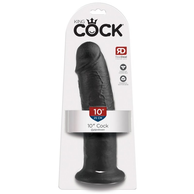 Dildo 10" černé King Cock