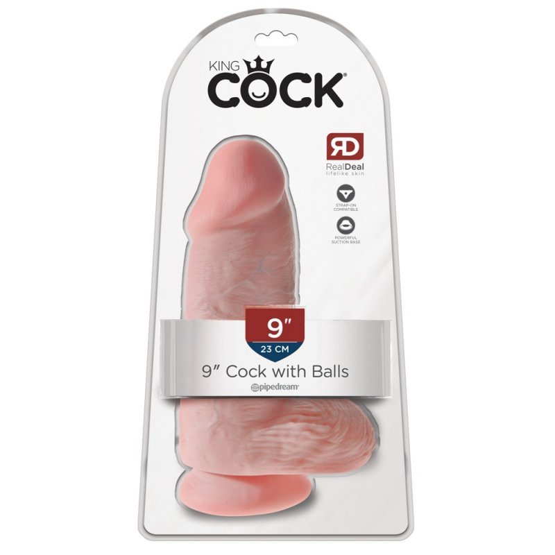 Dildo 9" Chubby tělové King Cock