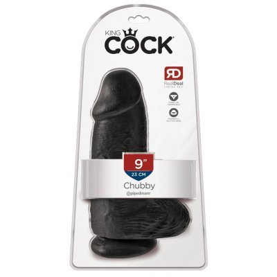 Dildo 9" Chubby černé