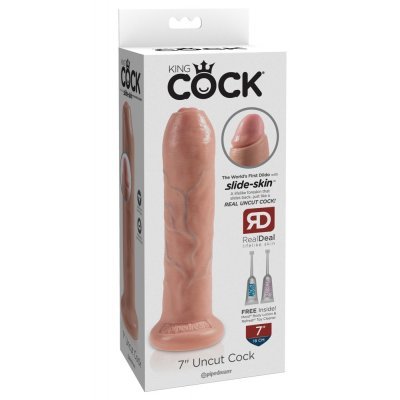 Dildo 7" neobřezané tělové