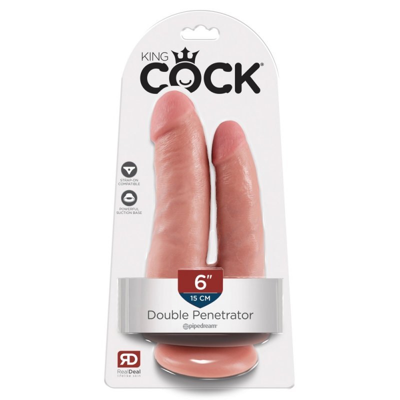 Dvojité dildo 6" tělové King Cock