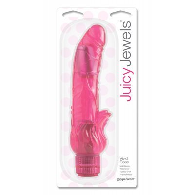 Růžový vibrátor se stimulací klitorisu