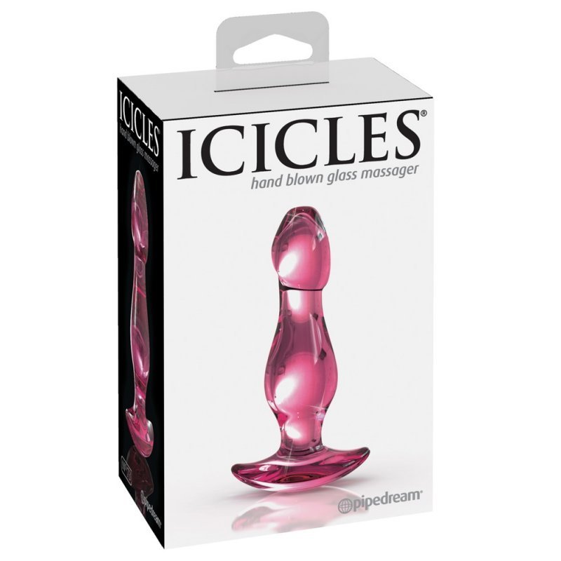 Skleněné dildo No. 73 Pink Icicles