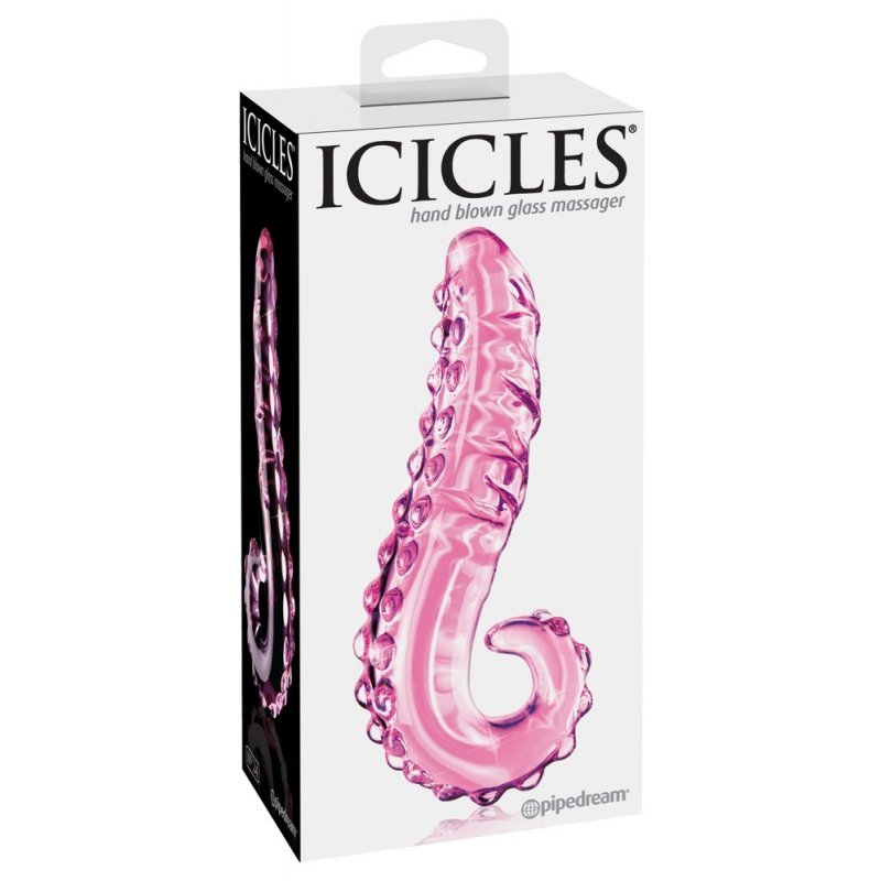 Skleněné dildo . 24 Pink Icicles