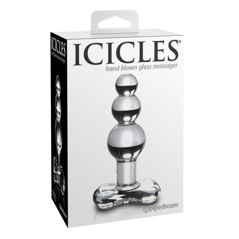 Skleněné dildo No. 47 Clear Icicles