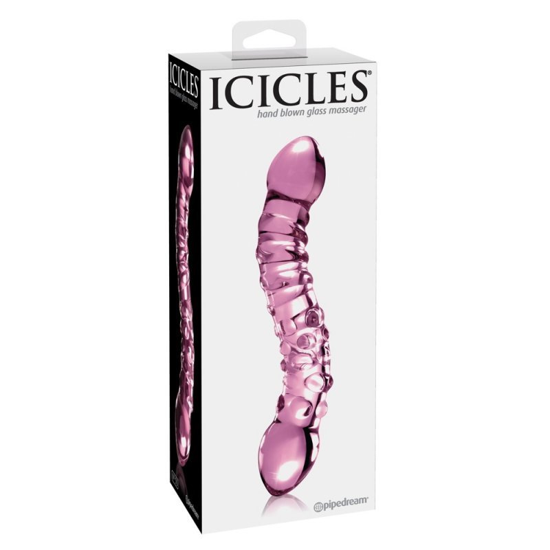 Skleněné dildo No. 55 Pink Icicles