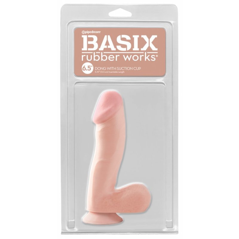 Realistické dildo s přísavkou "6,5" Basix Rubber Works
