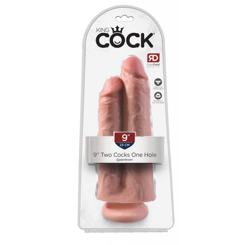 Dvojité dildo 9" tělové King Cock