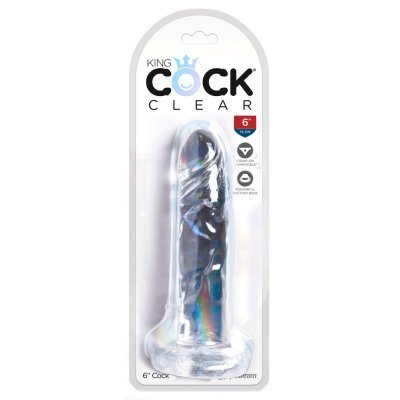 Dildo 6" průhledné