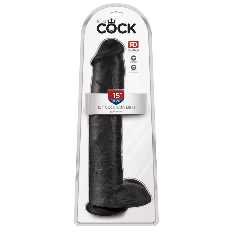Dildo 15" černé King Cock