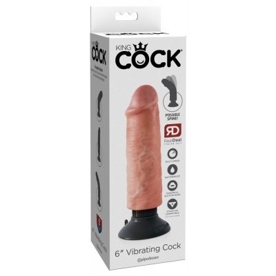 Vibrátor King Cock 6" Vibrating Cock Light