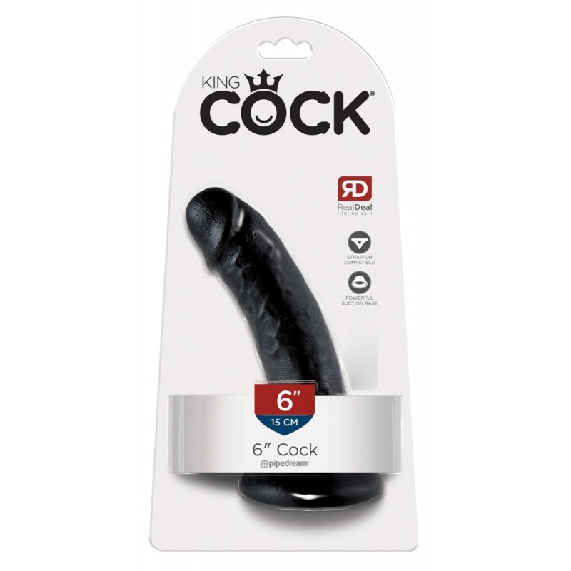 Dildo 6" černé King Cock