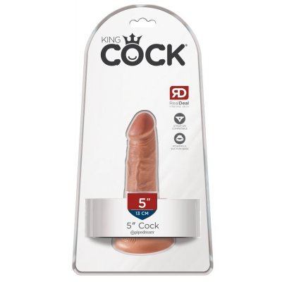 Dildo 5" tmavě tělové