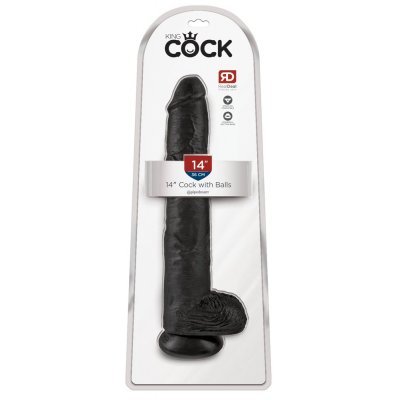 Dildo 14" s varlaty černé