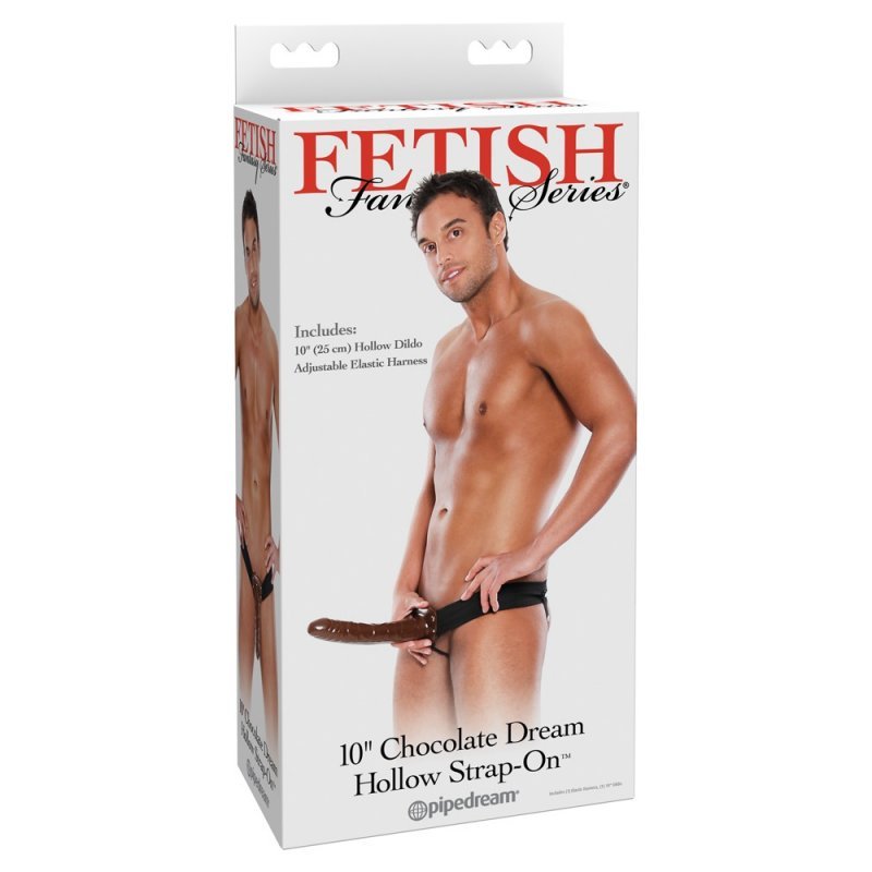 Dutý připínací penis hnědý Fetish Fantasy Series