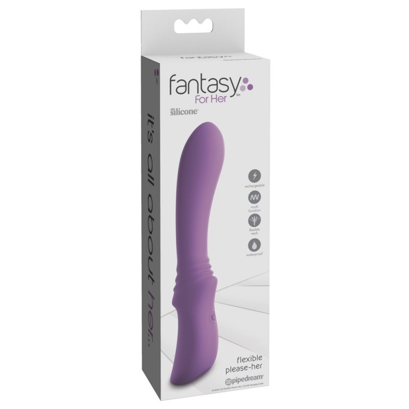 Flexibilní vibrátor v ergonomickém tvaru Fantasy For Her