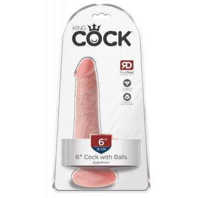 Dildo 6" s varlaty světlé