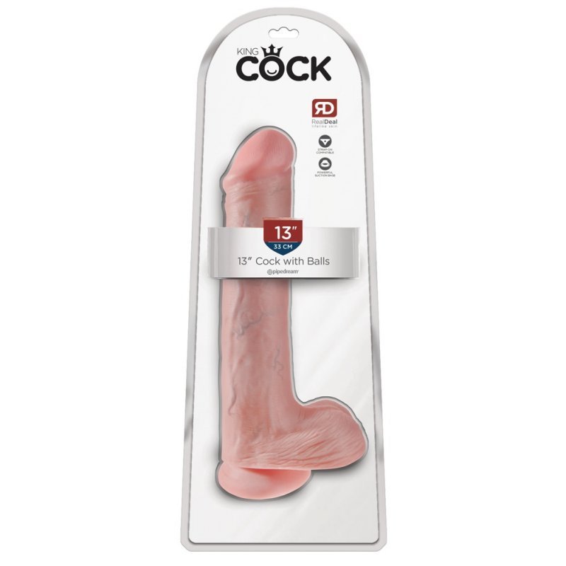 Dildo 13" s varlaty tělové King Cock