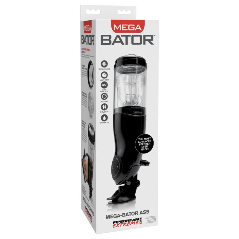 Masturbátor PET Mega-Bator Ass černo/průhledný Pipedream Extreme Toyz