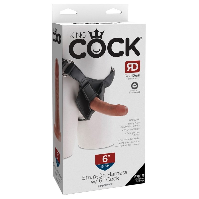 KC Strap-On with 6" Cock opálený King Cock