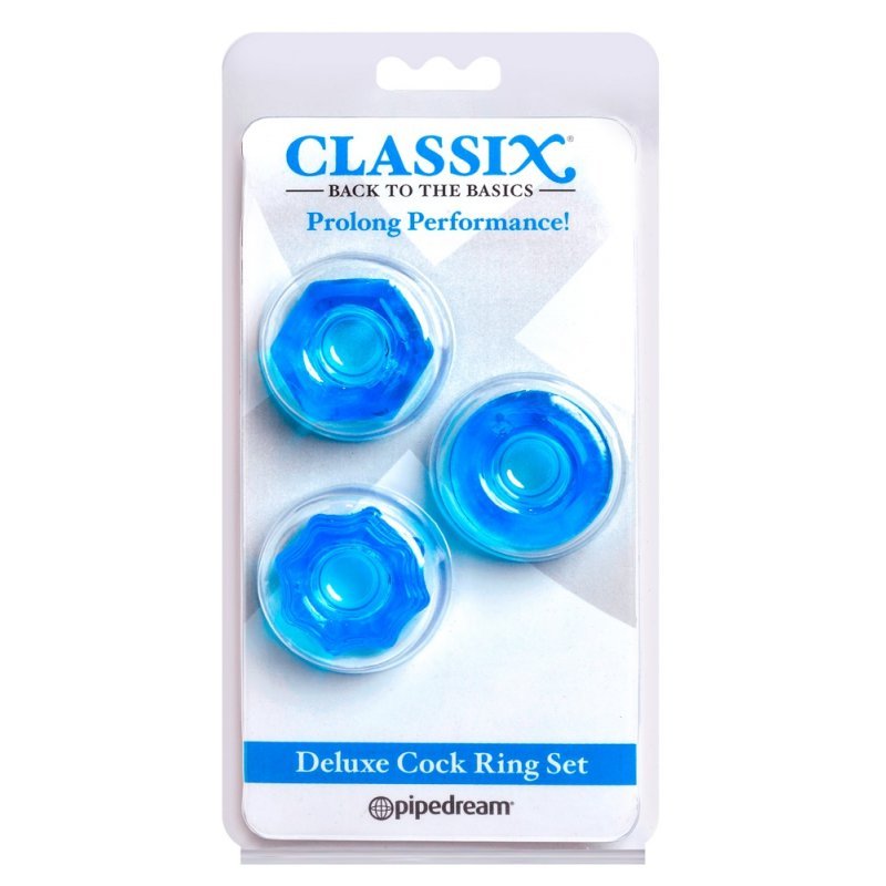 Elestické erekční kroužky 3ks modré Classix